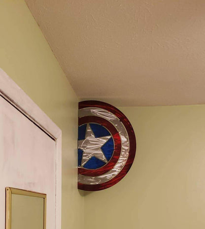 metal captain america shield. great for kids bedroom - Martin Metalworks