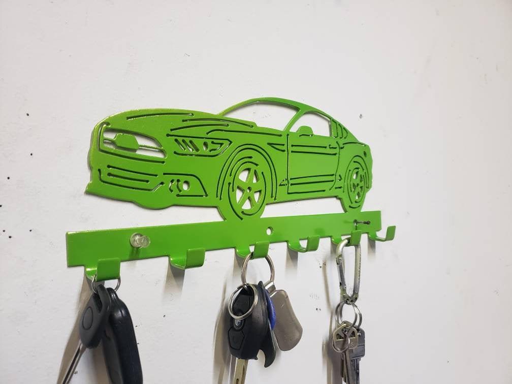 Ford mustang gift 2015 gt shelby 5.0 coyote boss 302 key keychain ring holder rack - Martin Metalworks