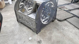 Patriotic eagle flag knock down fire pit. Stores flat. Mobile camping grill fire pit - Martin Metalworks