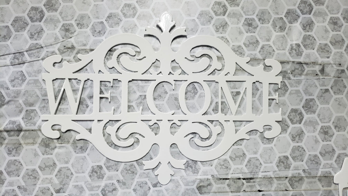 welcome sign for household door or porch - Martin Metalworks