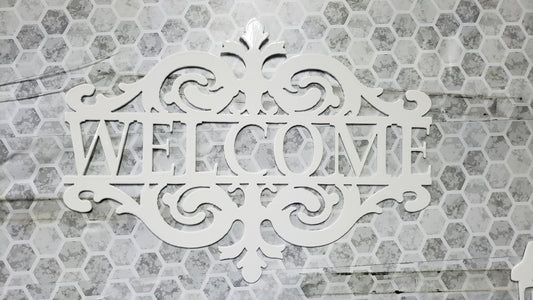 welcome sign for household door or porch - Martin Metalworks