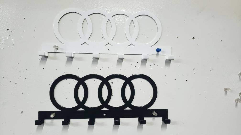 Audi logo key keychain ring holder rack - Martin Metalworks